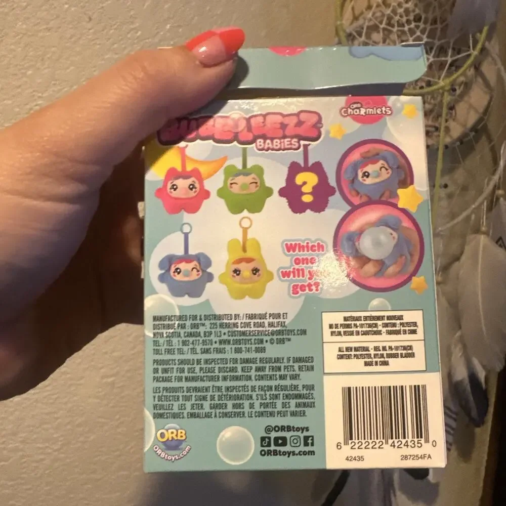 ORB Charmlets BOUNCING BABY BUBBLEEZZ BLOW BIG BUBBLES! NEW! Open Green Baby